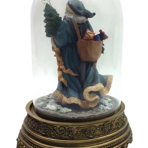 Franklin Mint Kriss Kringle Santa Claus Figurine Glass Dome F Klein NO MUSIC - Picture 4 of 8